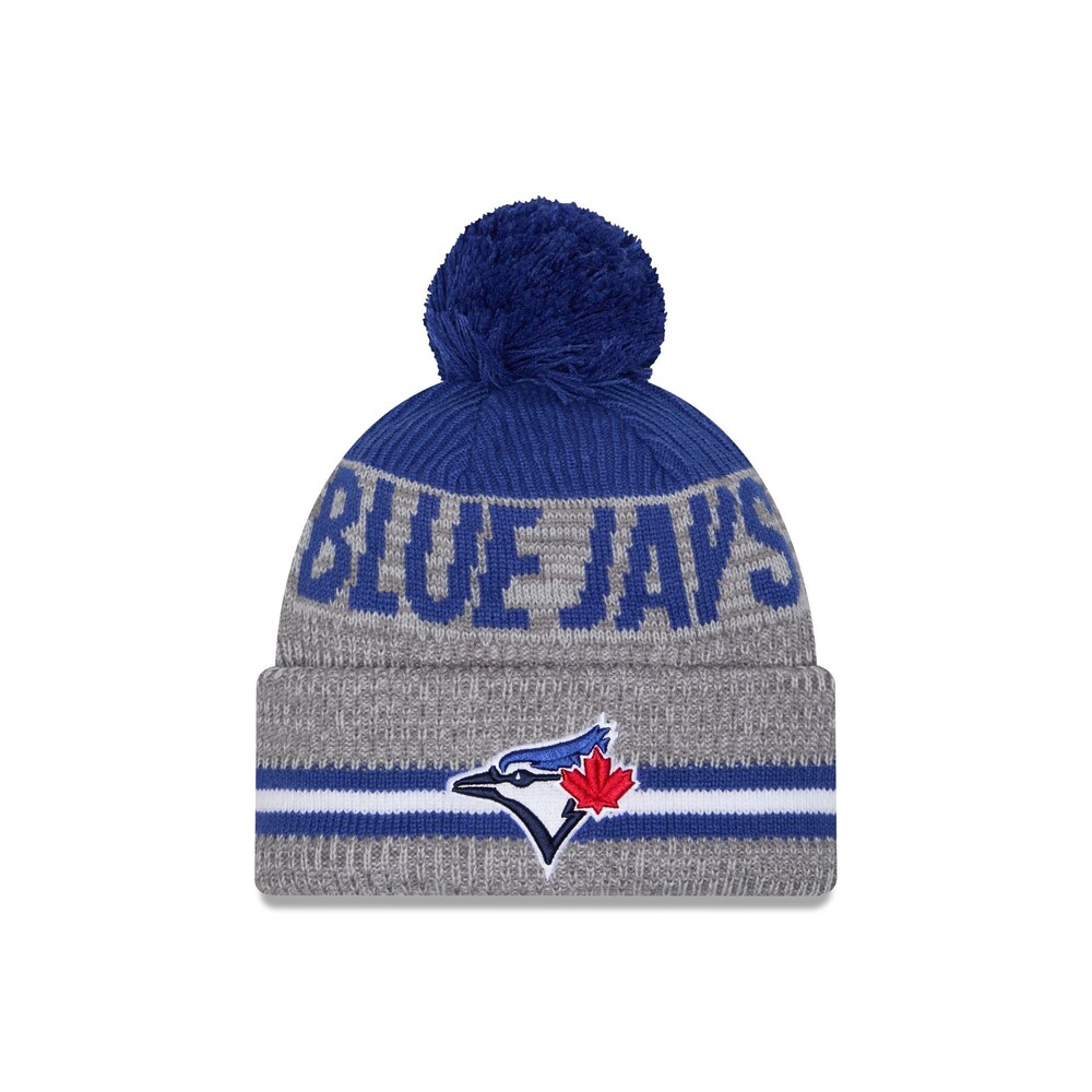 New Era Toronto Blue Jays Runner Pom Knit Hat - One Size